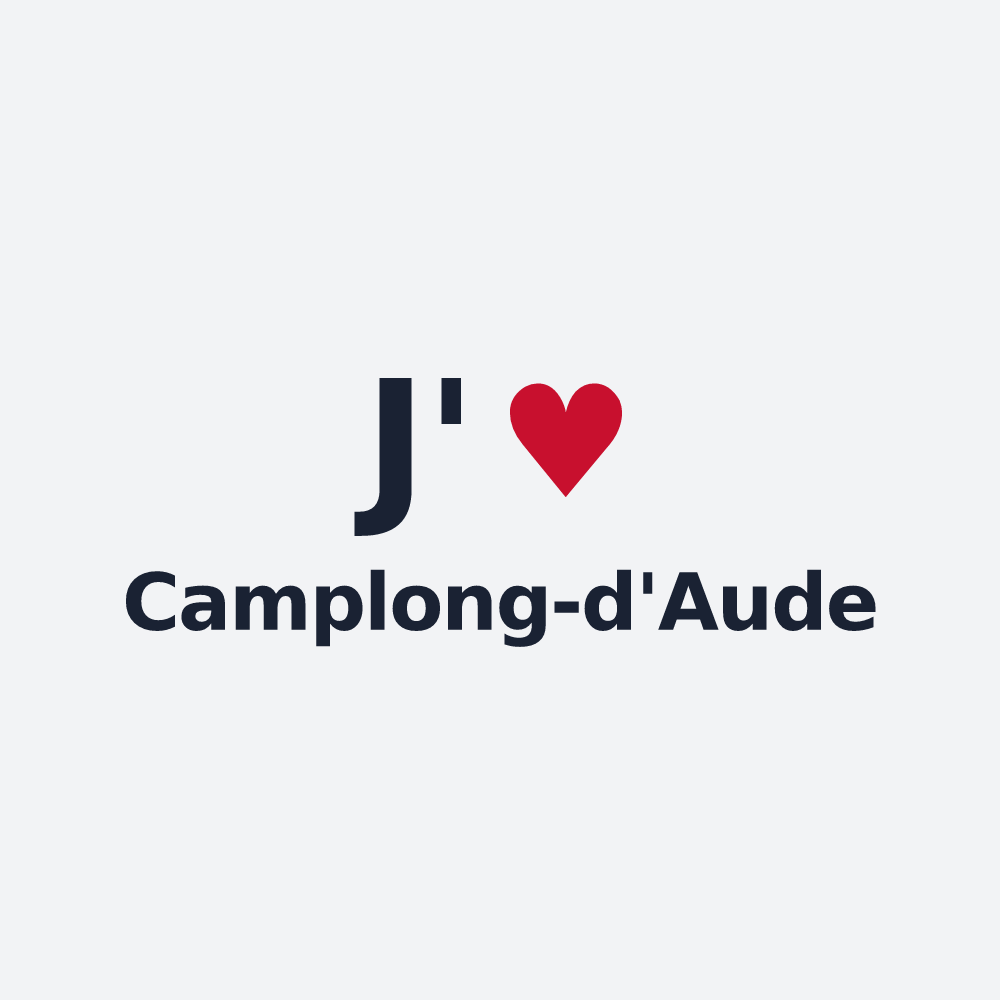 Poster personnalisé Camplong-d'Aude — design J'aime Camplong-d'Aude