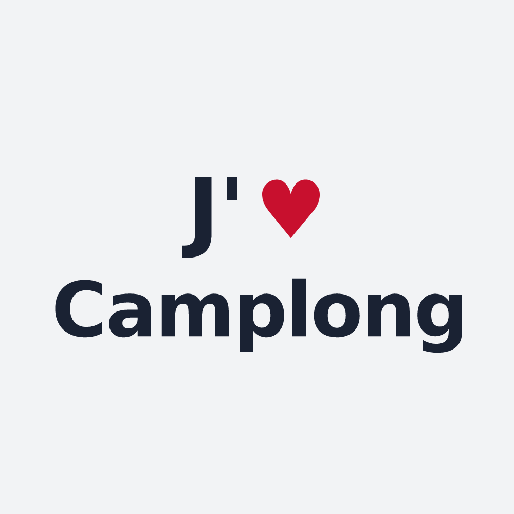 Poster personnalisé Camplong — design « J'aime Camplong » imprimé sur le poster