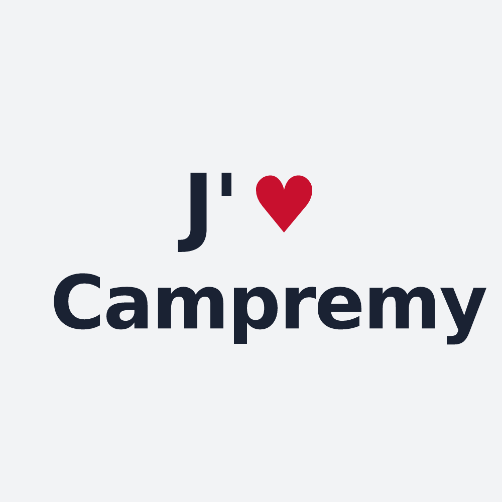 Poster personnalisé Campremy — design J'aime Campremy