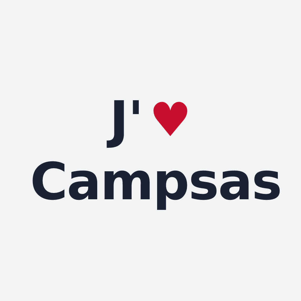 Poster personnalisé Campsas — design J'aime Campsas