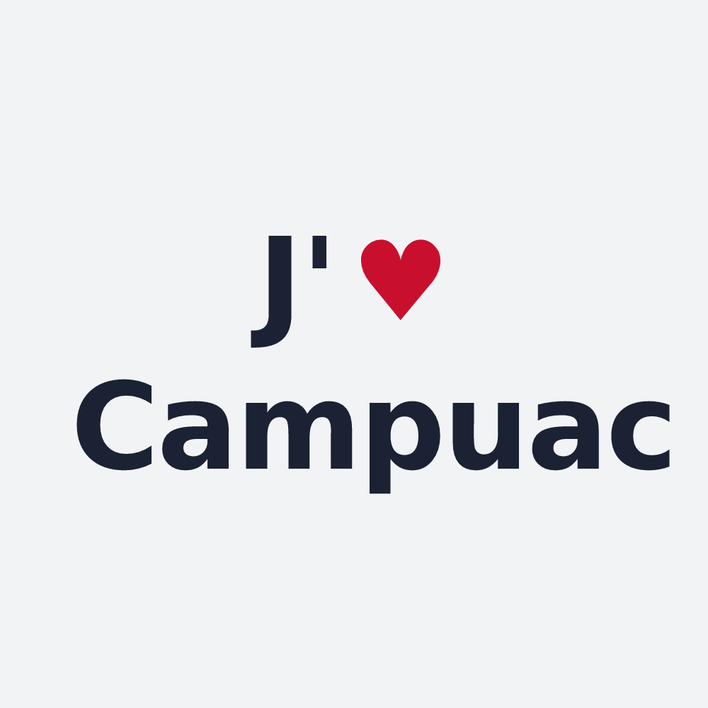 Poster personnalisé Campuac — design J'aime Campuac