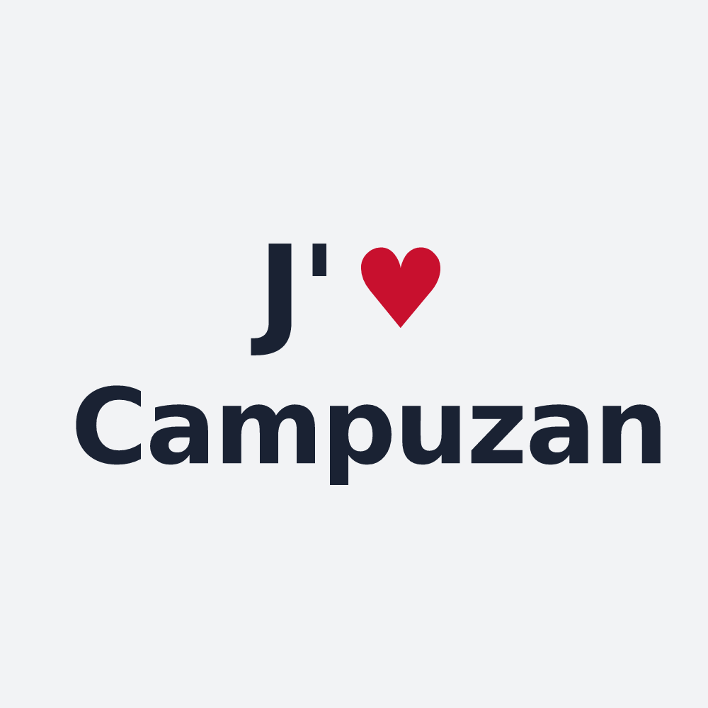 Poster personnalisé Campuzan — design J'aime Campuzan