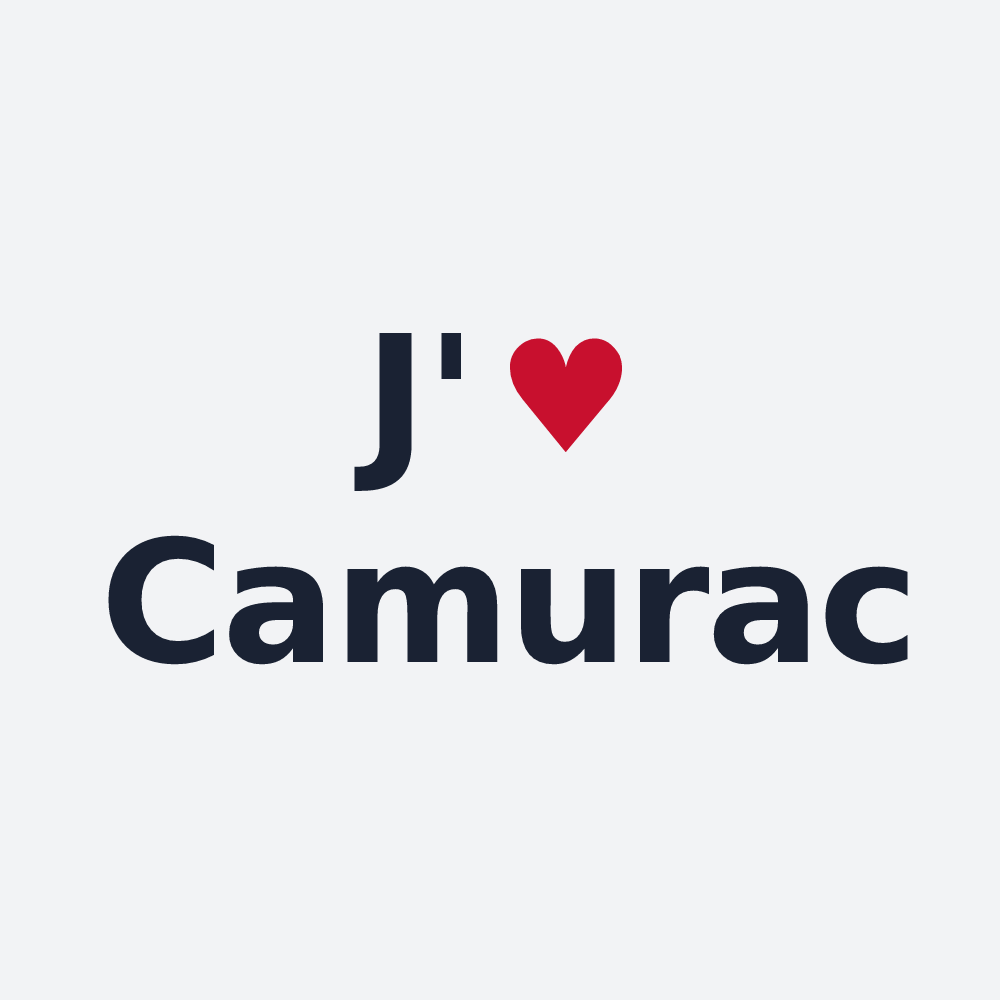 Poster personnalisé Camurac — design « J'aime Camurac » imprimé sur le poster