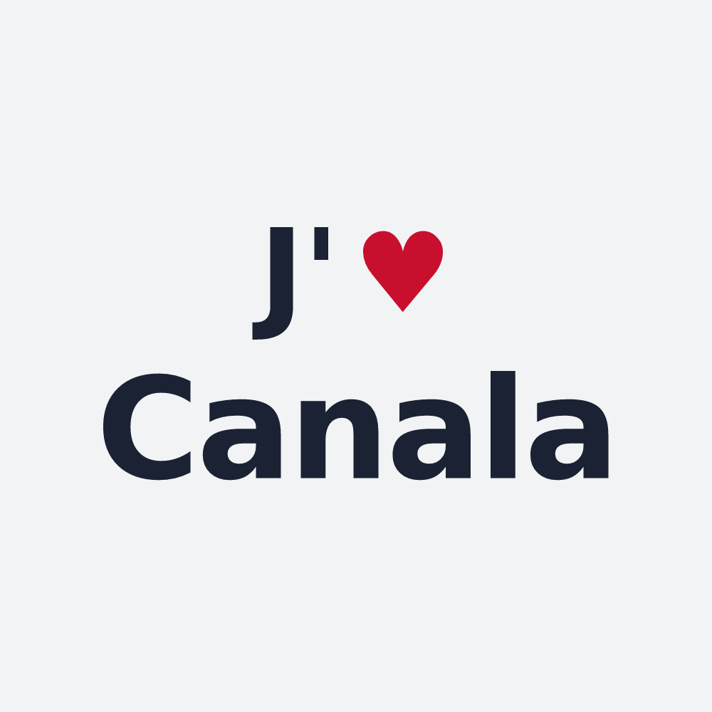 Poster personnalisé Canala — design « J'aime Canala » imprimé sur le poster