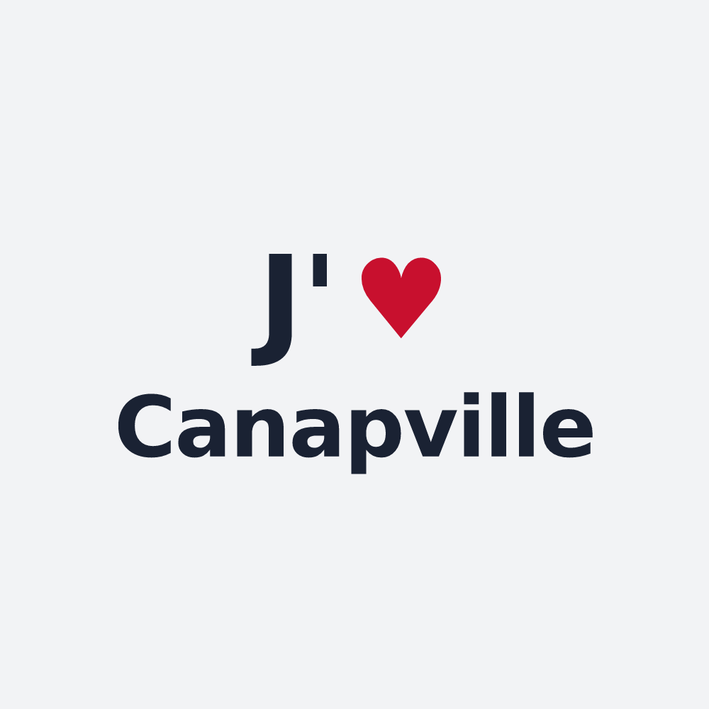 Poster personnalisé Canapville — design J'aime Canapville