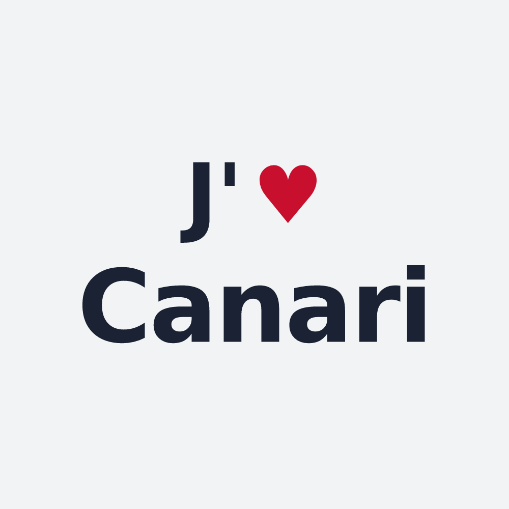 Poster personnalisé Canari — design J'aime Canari