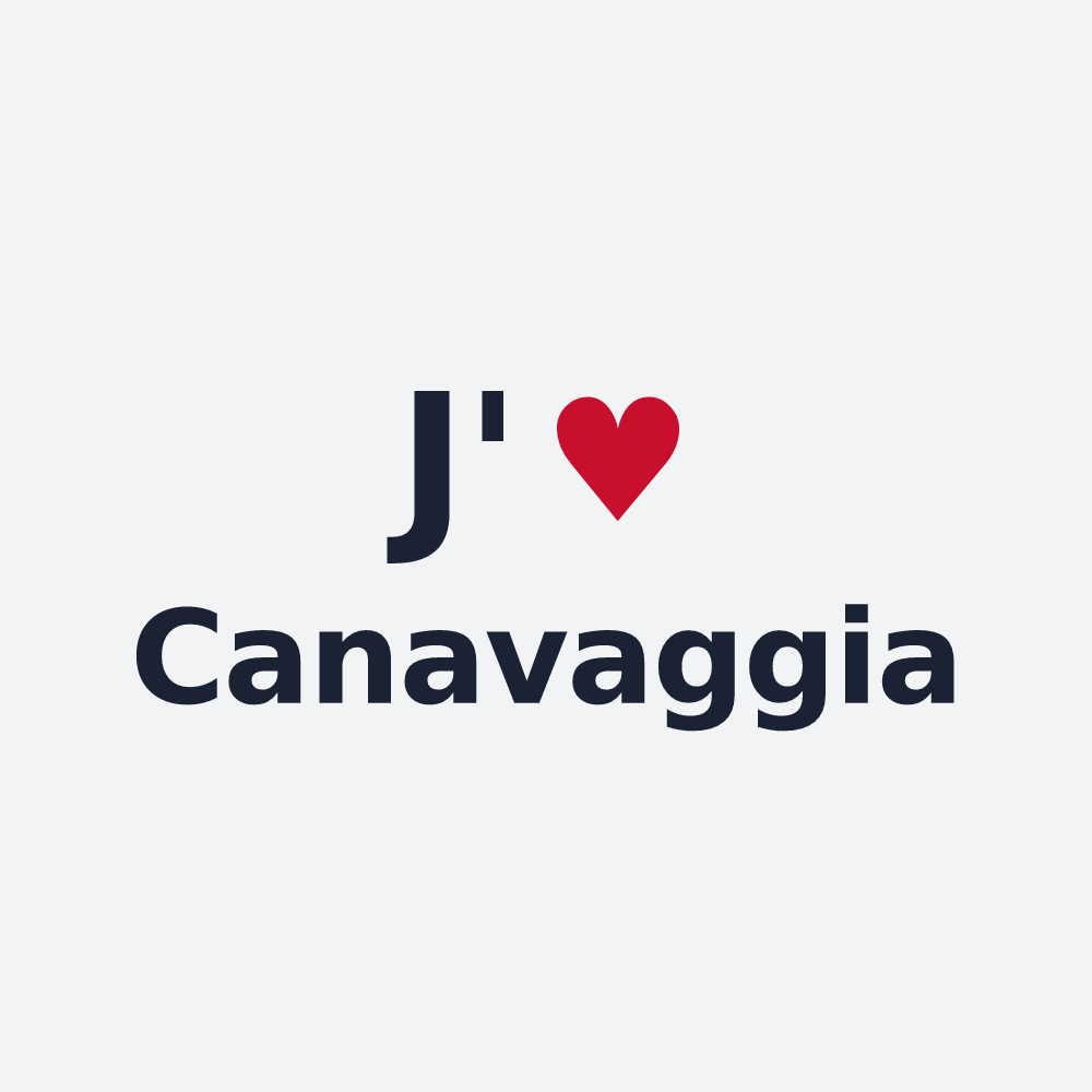 Poster personnalisé Canavaggia — design J'aime Canavaggia