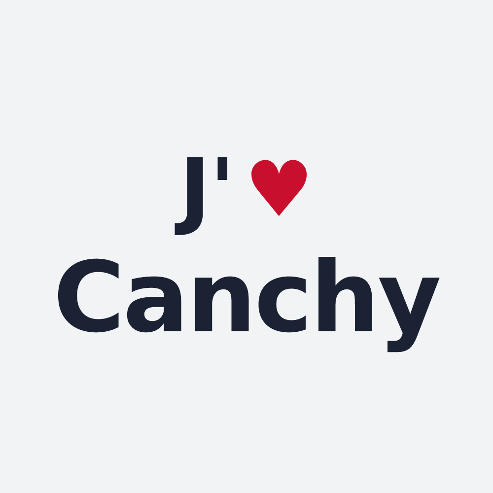 Poster personnalisé Canchy — design J'aime Canchy