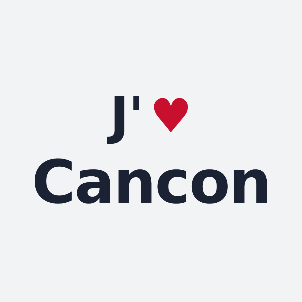 Poster personnalisé Cancon — design J'aime Cancon