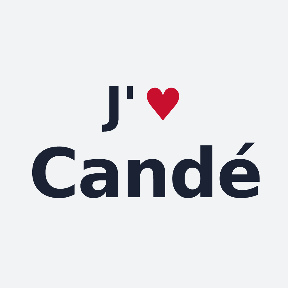 Poster personnalisé Candé — design J'aime Candé