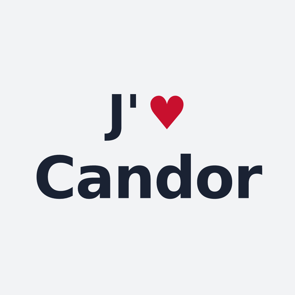 Poster personnalisé Candor — design J'aime Candor
