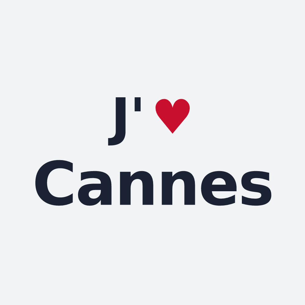 Poster personnalisé Cannes — design J'aime Cannes