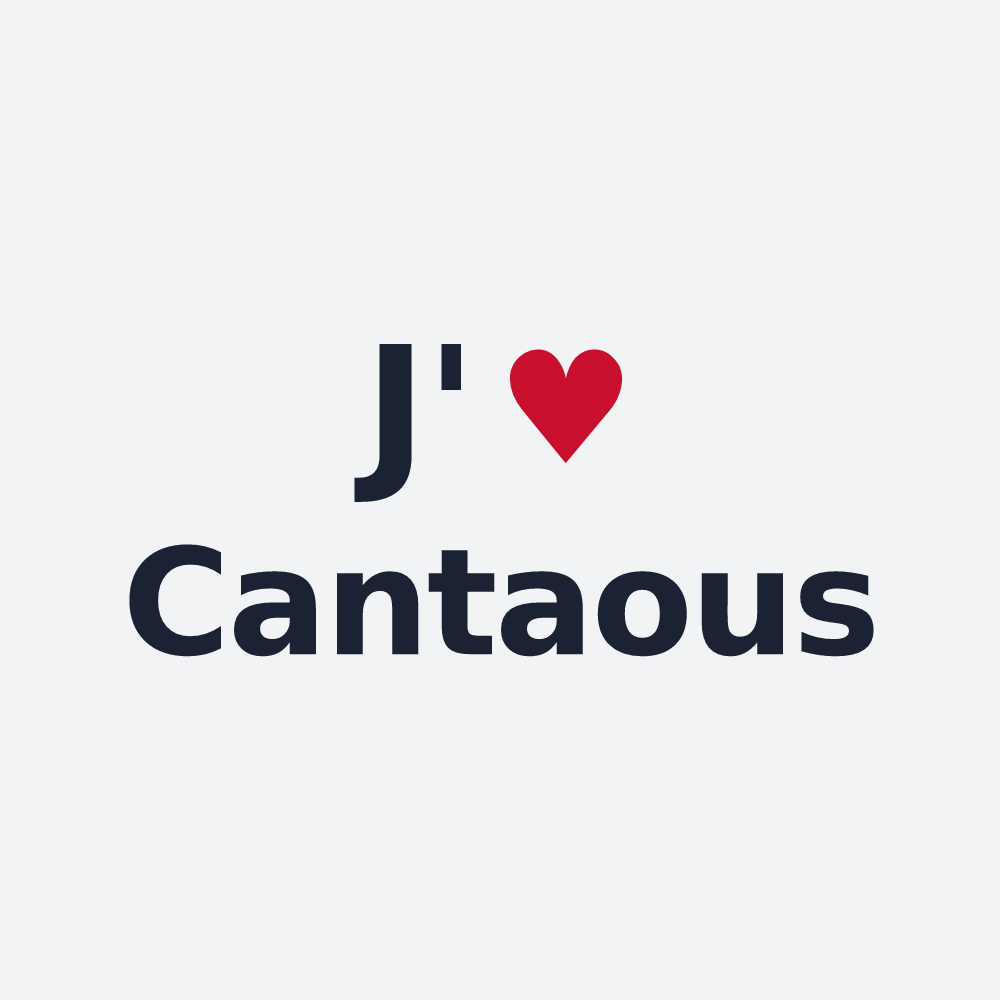 Poster personnalisé Cantaous — design J'aime Cantaous