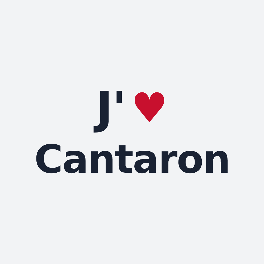 Poster personnalisé Cantaron — design J'aime Cantaron