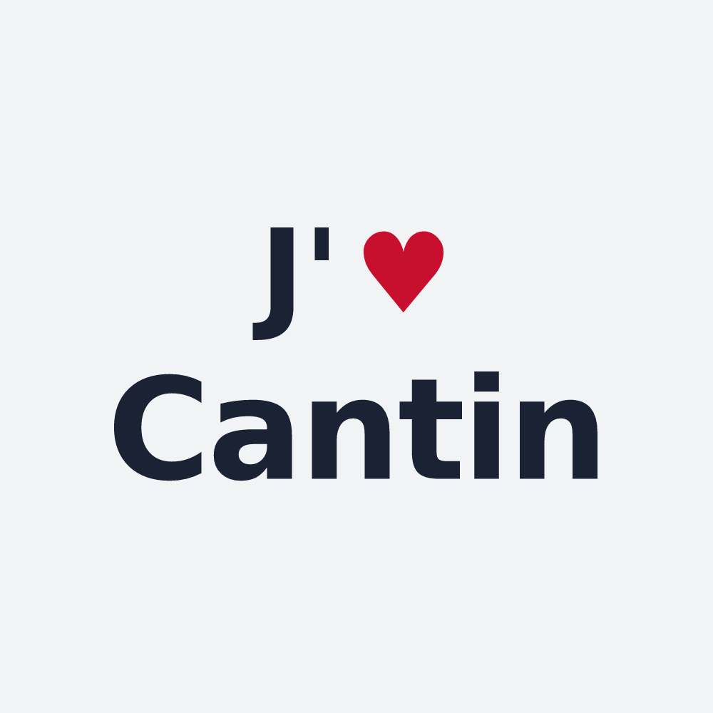 Poster personnalisé Cantin — design J'aime Cantin