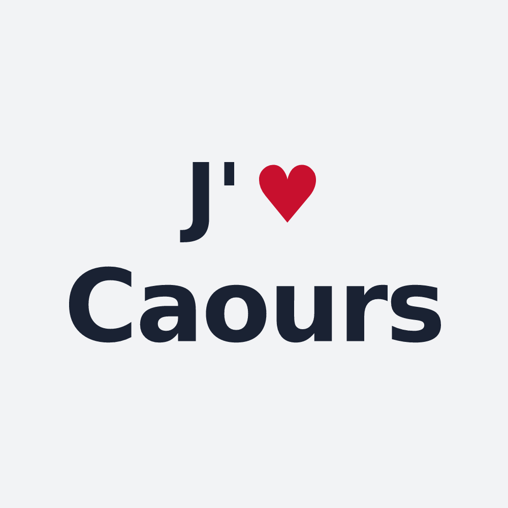 Poster personnalisé Caours — design J'aime Caours
