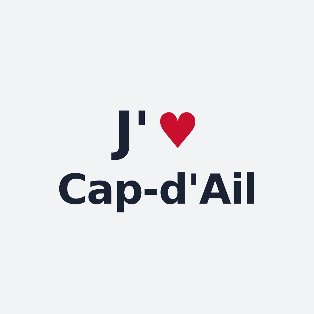 Poster personnalisé Cap-d'Ail — design J'aime Cap-d'Ail