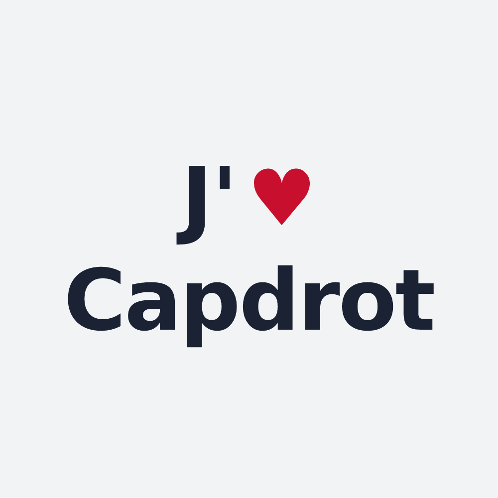 Poster personnalisé Capdrot — design J'aime Capdrot