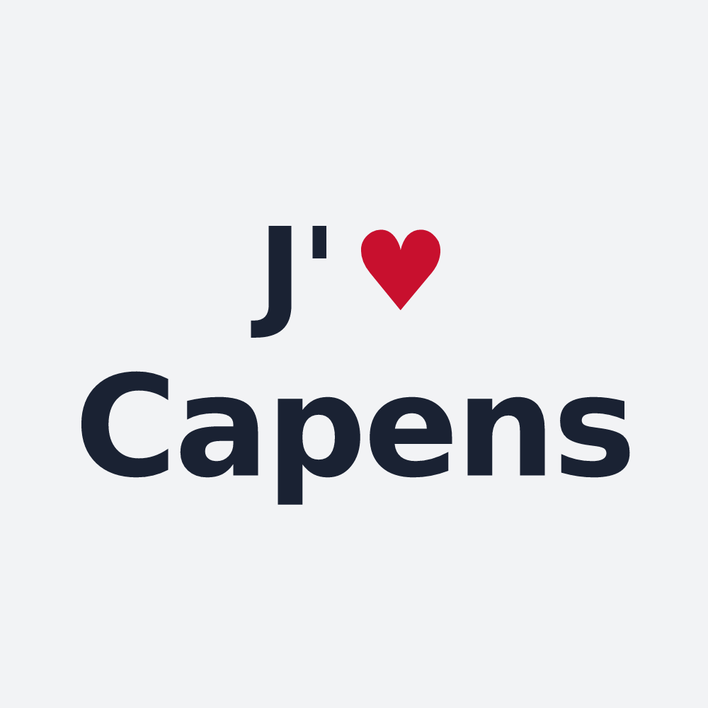 Poster personnalisé Capens — design J'aime Capens