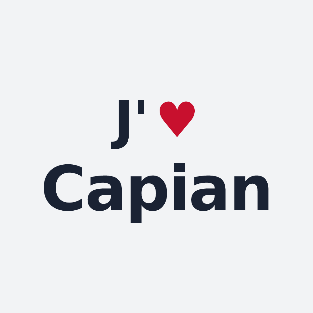 Poster personnalisé Capian — design J'aime Capian