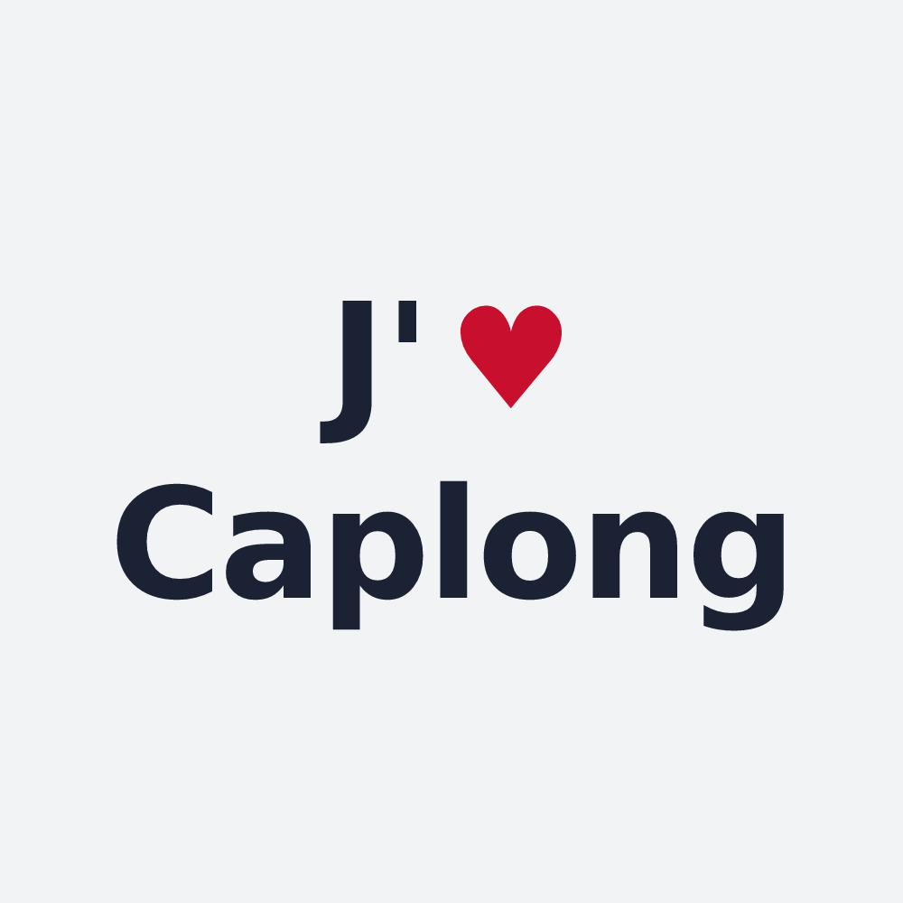 Poster personnalisé Caplong — design J'aime Caplong