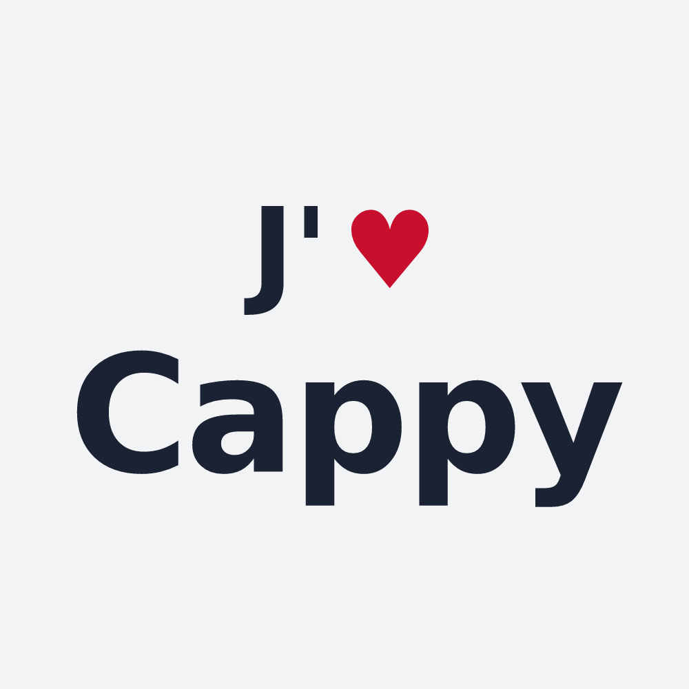 Poster personnalisé Cappy — design J'aime Cappy