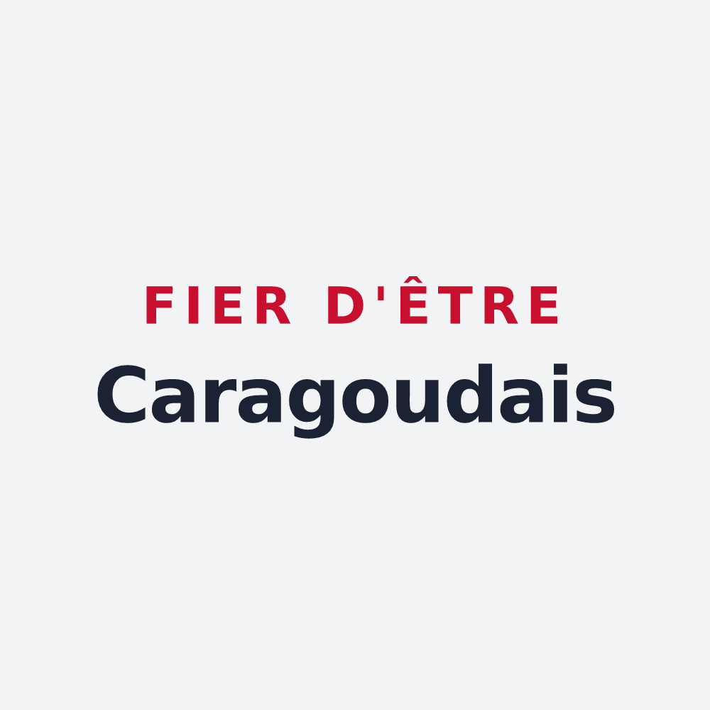Poster « Fier d'être Caragoudais » — design pour Caragoudes