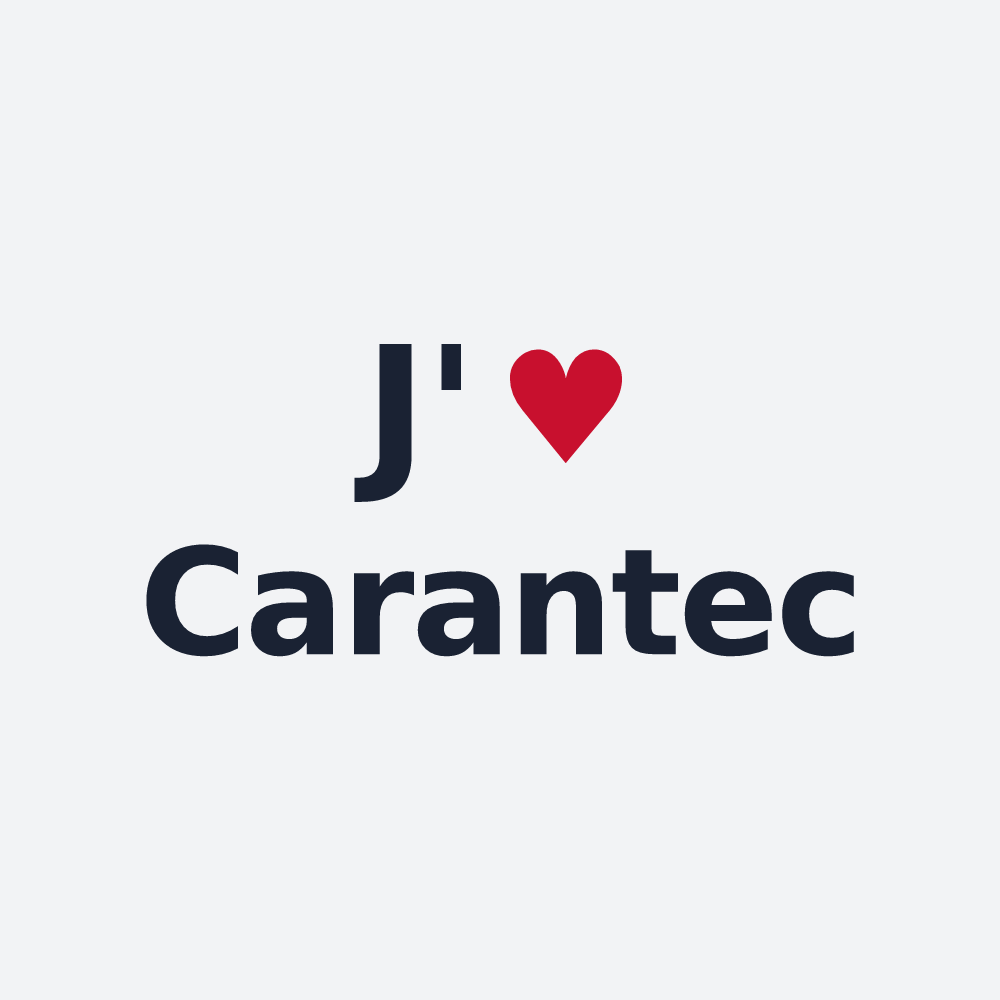 Poster personnalisé Carantec — design J'aime Carantec