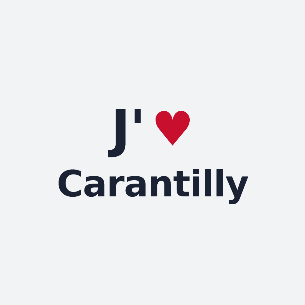 Poster personnalisé Carantilly — design J'aime Carantilly