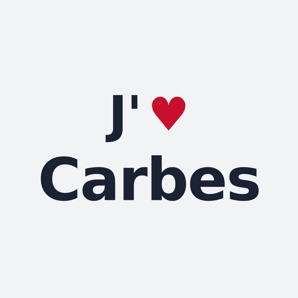 Poster personnalisé Carbes — design J'aime Carbes