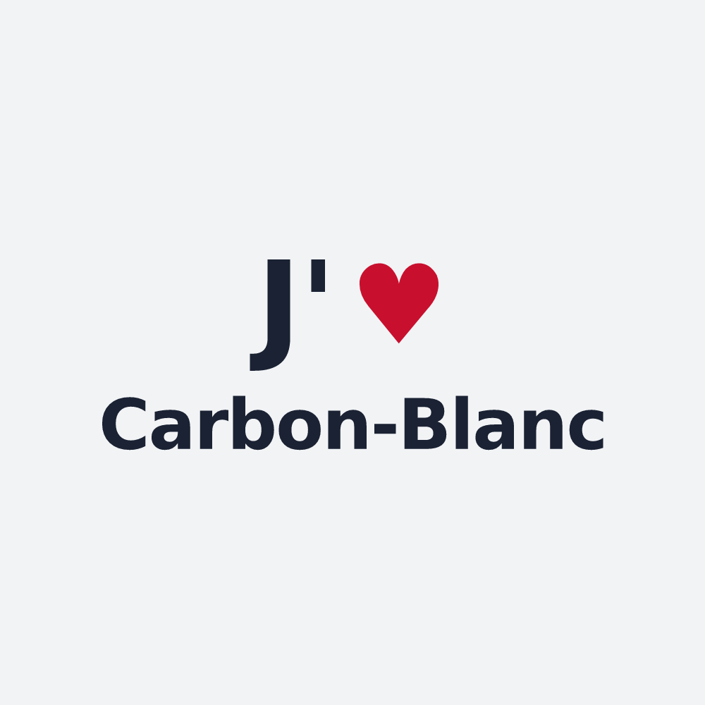 Poster personnalisé Carbon-Blanc — design J'aime Carbon-Blanc