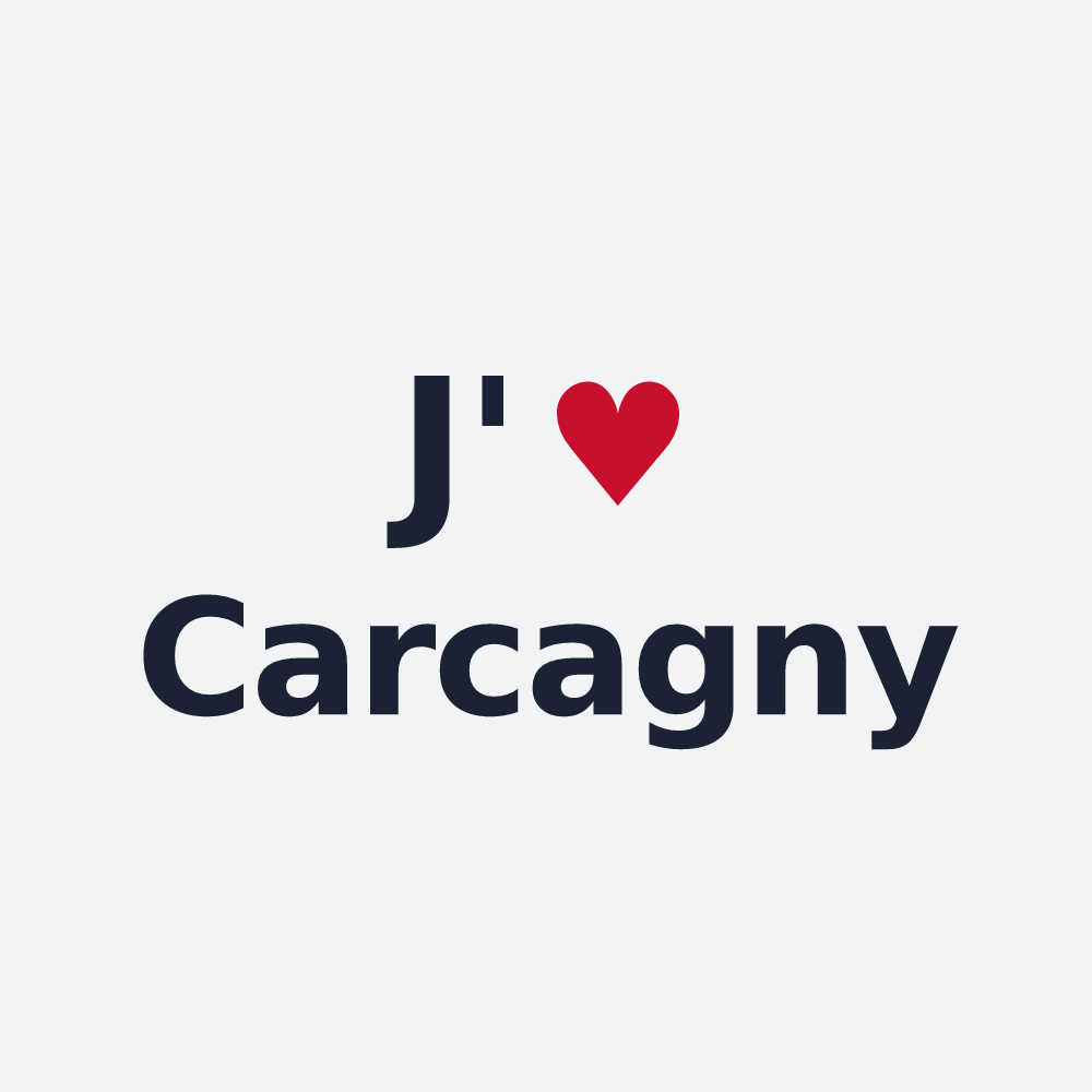 Poster personnalisé Carcagny — design J'aime Carcagny