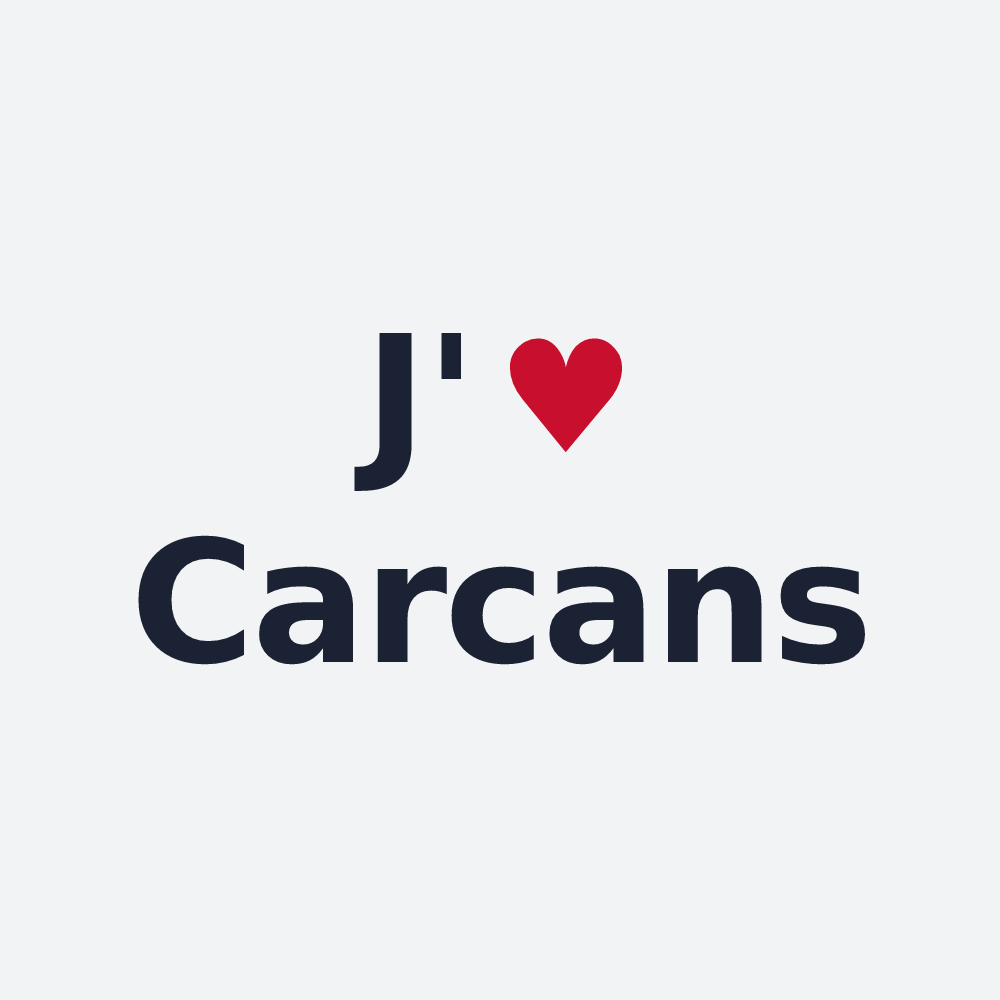 Poster personnalisé Carcans — design J'aime Carcans