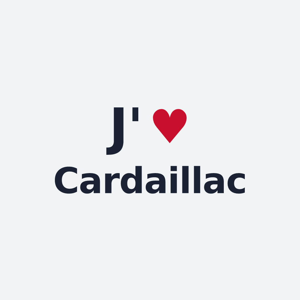 Poster personnalisé Cardaillac — design « J'aime Cardaillac » imprimé sur le poster