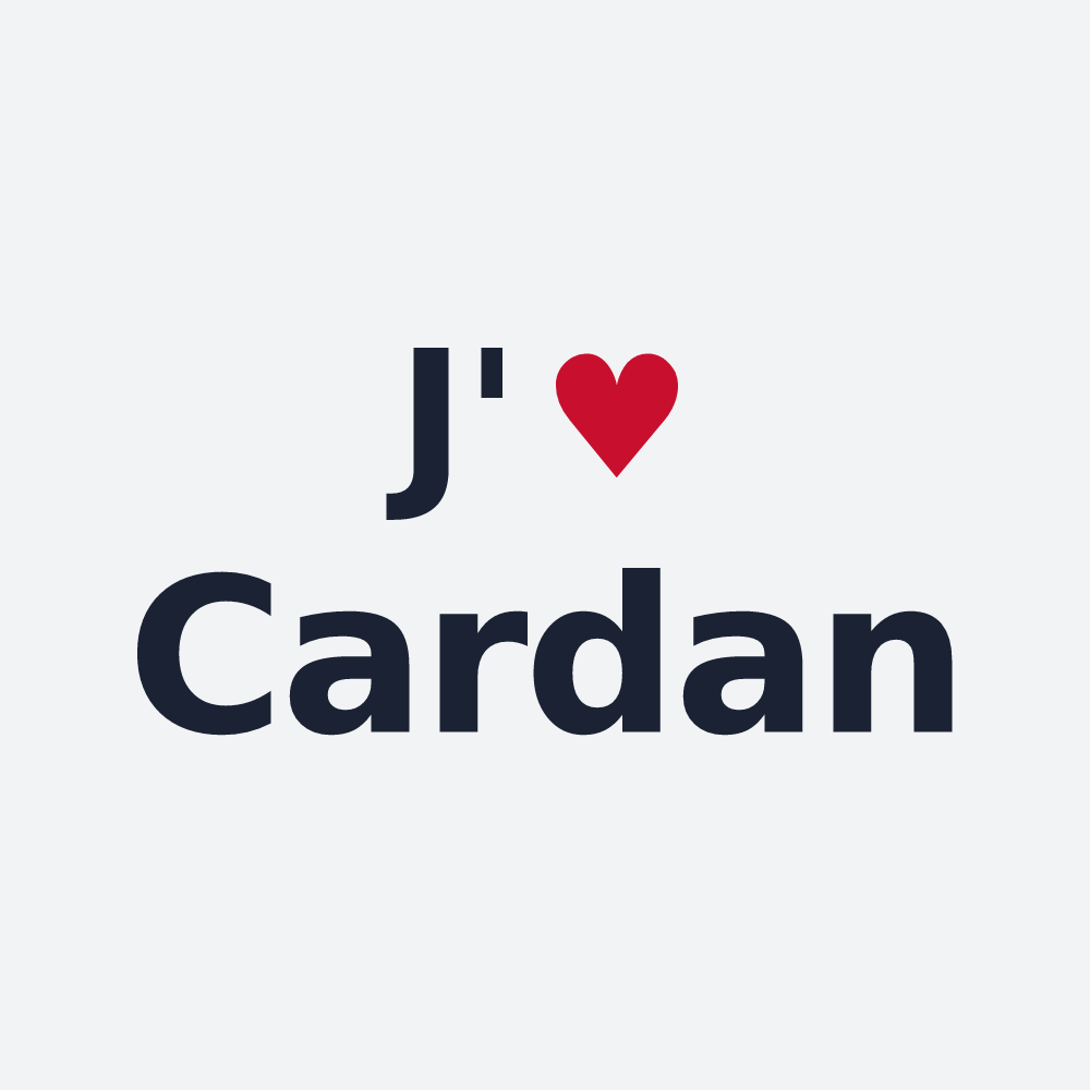 Poster personnalisé Cardan — design J'aime Cardan