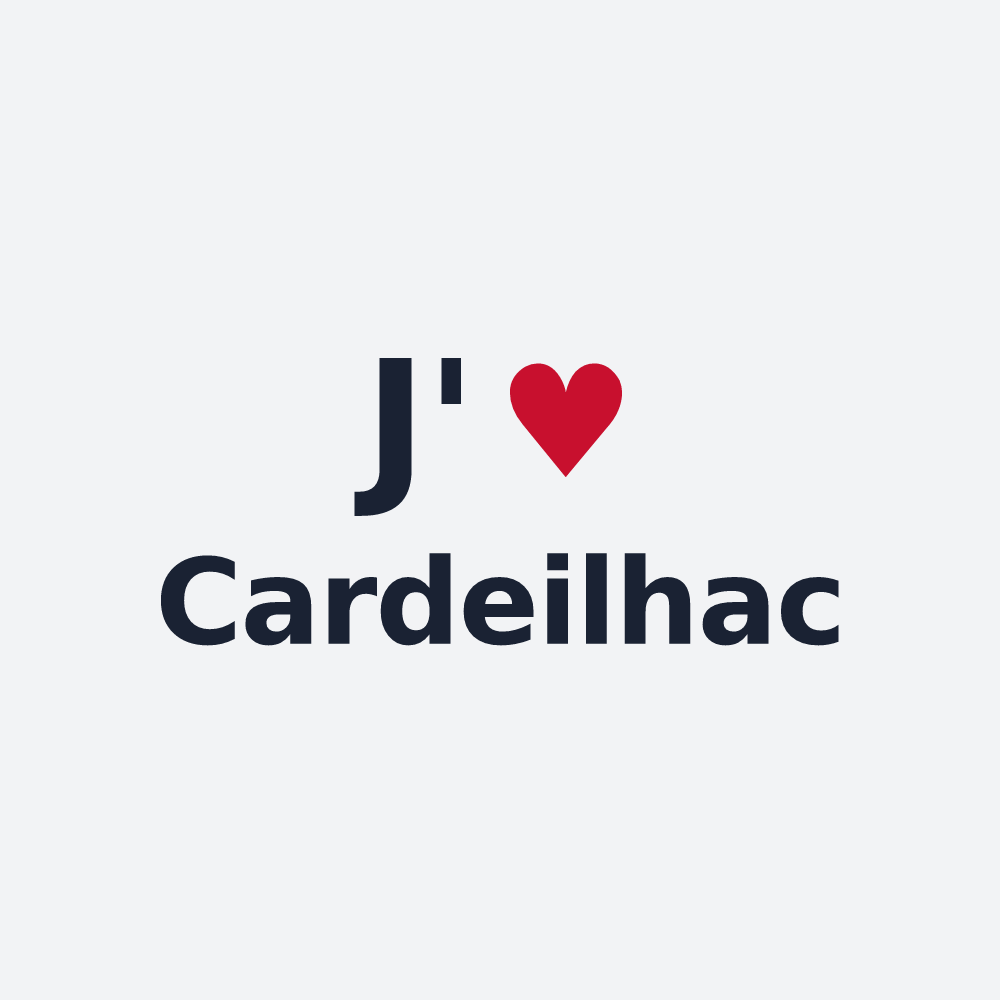 Poster personnalisé Cardeilhac — design « J'aime Cardeilhac » imprimé sur le poster