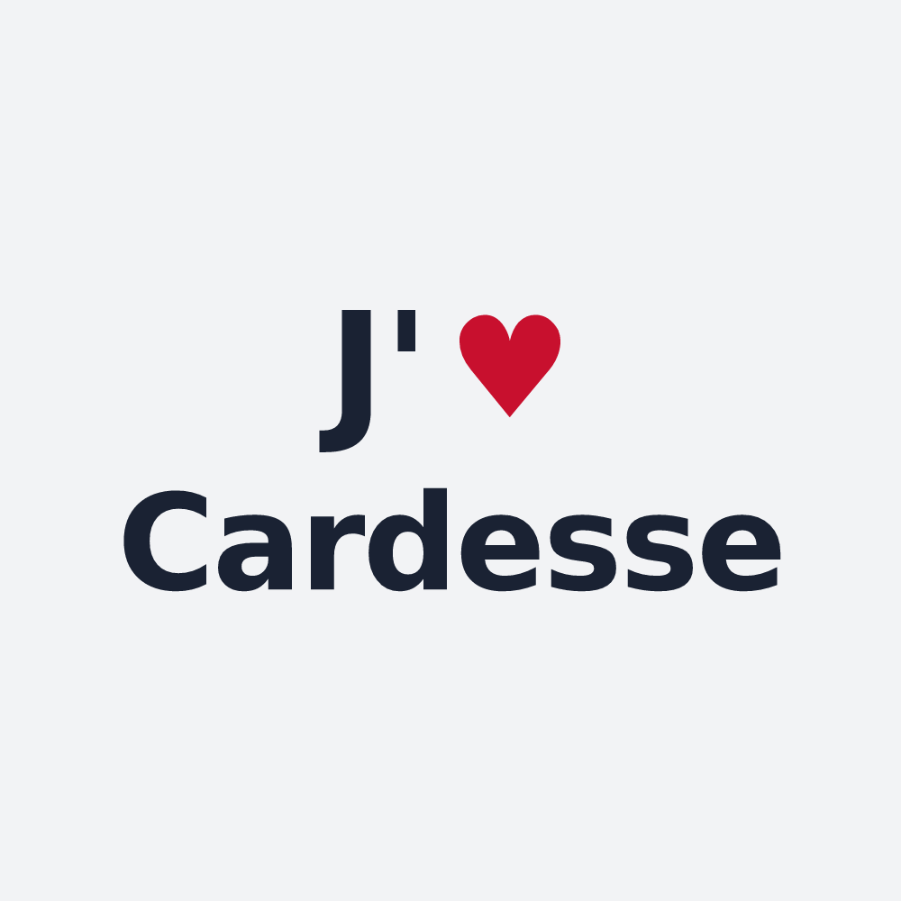 Poster personnalisé Cardesse — design J'aime Cardesse