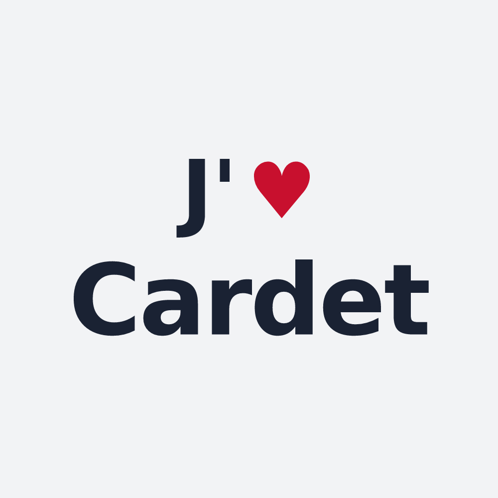 Poster personnalisé Cardet — design J'aime Cardet