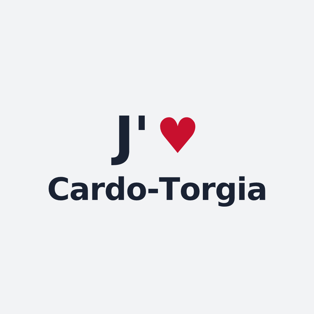 Poster personnalisé Cardo-Torgia — design J'aime Cardo-Torgia