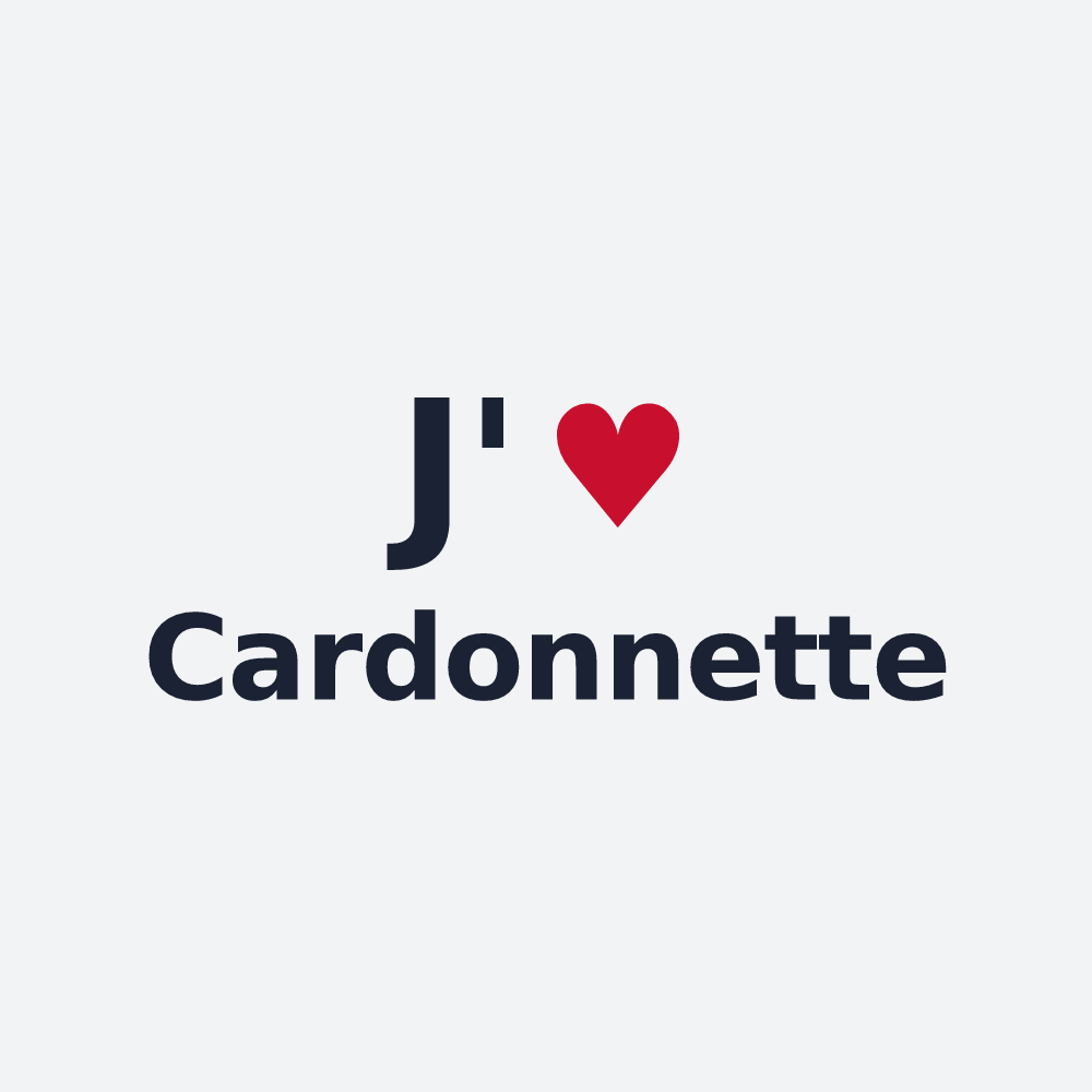 Poster personnalisé Cardonnette — design J'aime Cardonnette