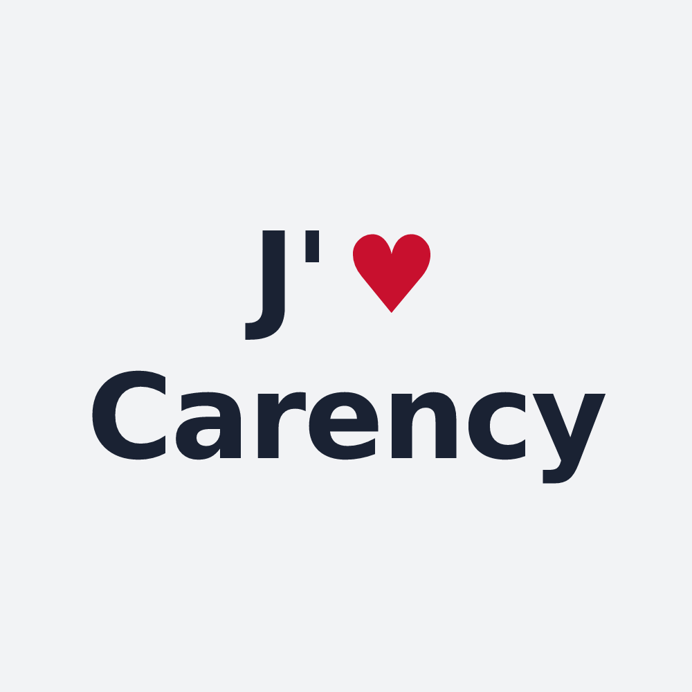 Poster personnalisé Carency — design J'aime Carency