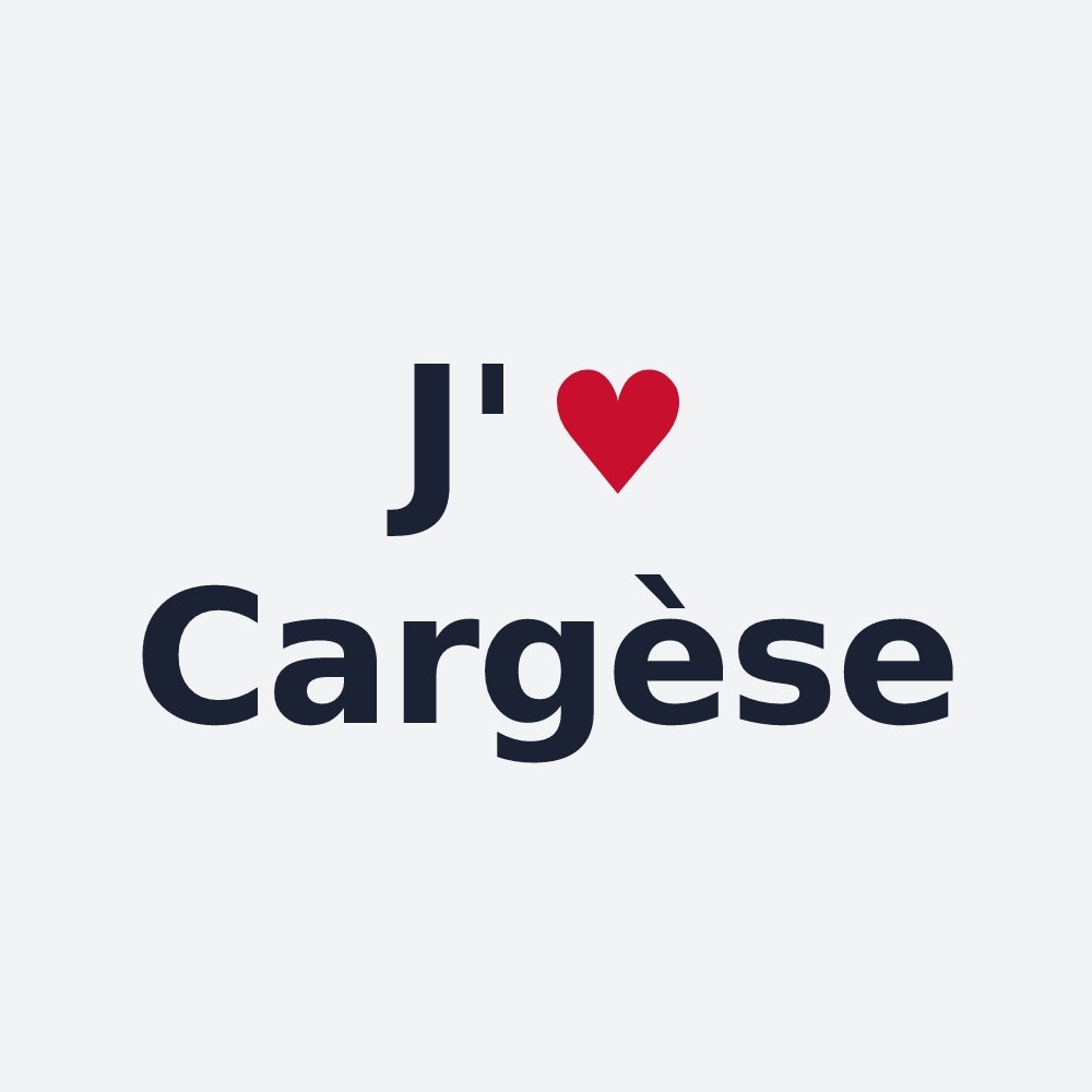 Poster personnalisé Cargèse — design J'aime Cargèse