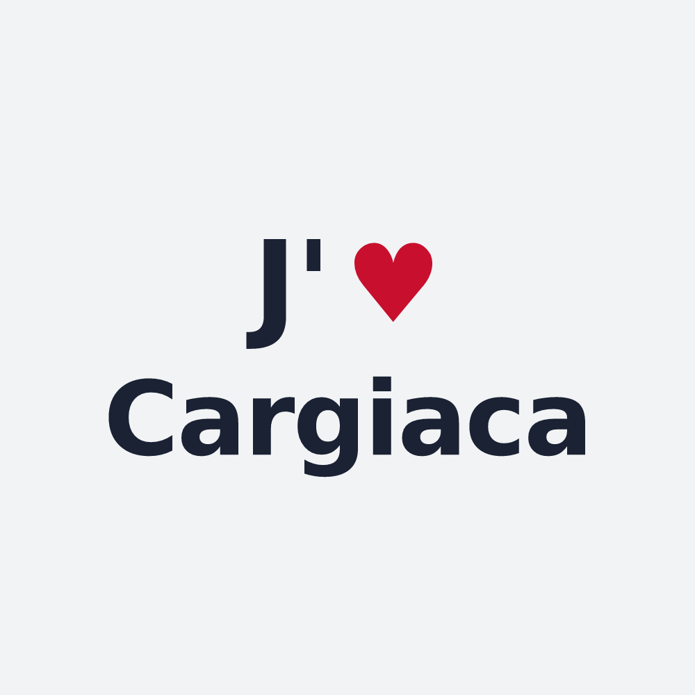 Poster personnalisé Cargiaca — design « J'aime Cargiaca » imprimé sur le poster