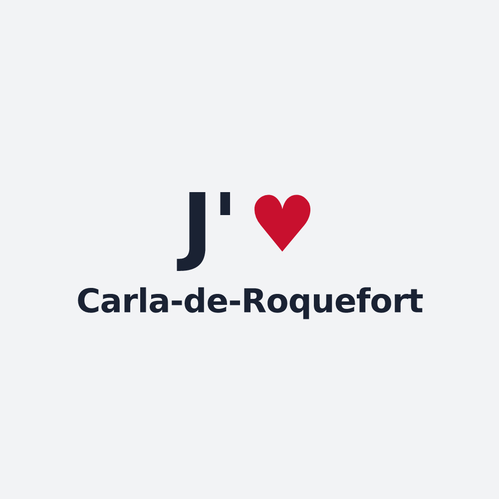Poster personnalisé Carla-de-Roquefort — design J'aime Carla-de-Roquefort