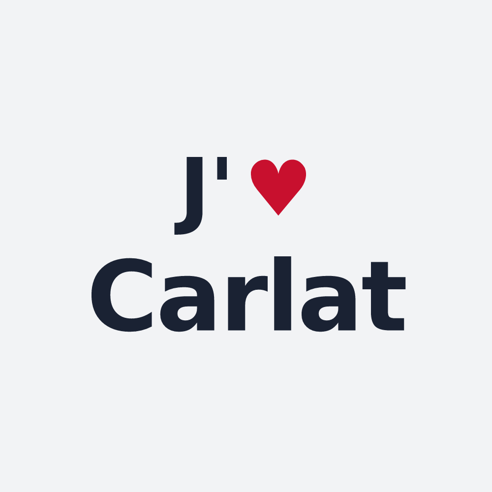 Poster personnalisé Carlat — design J'aime Carlat