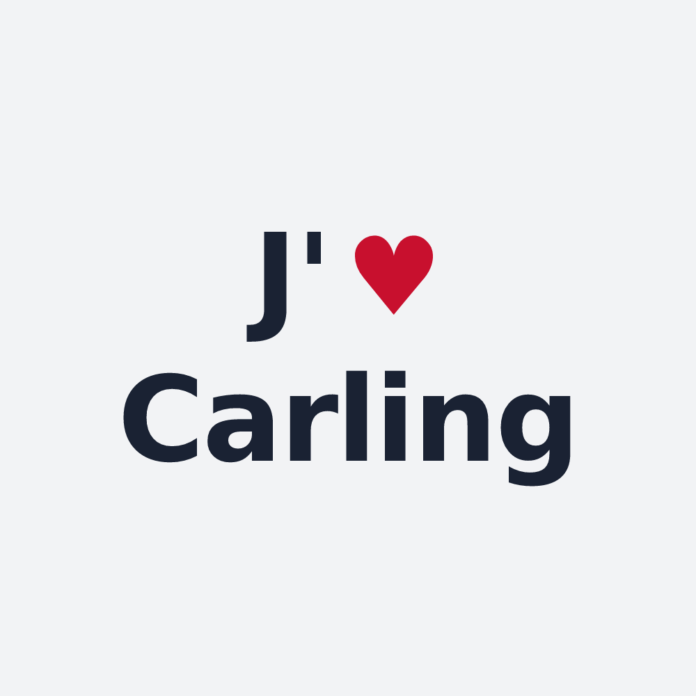 Poster personnalisé Carling — design J'aime Carling