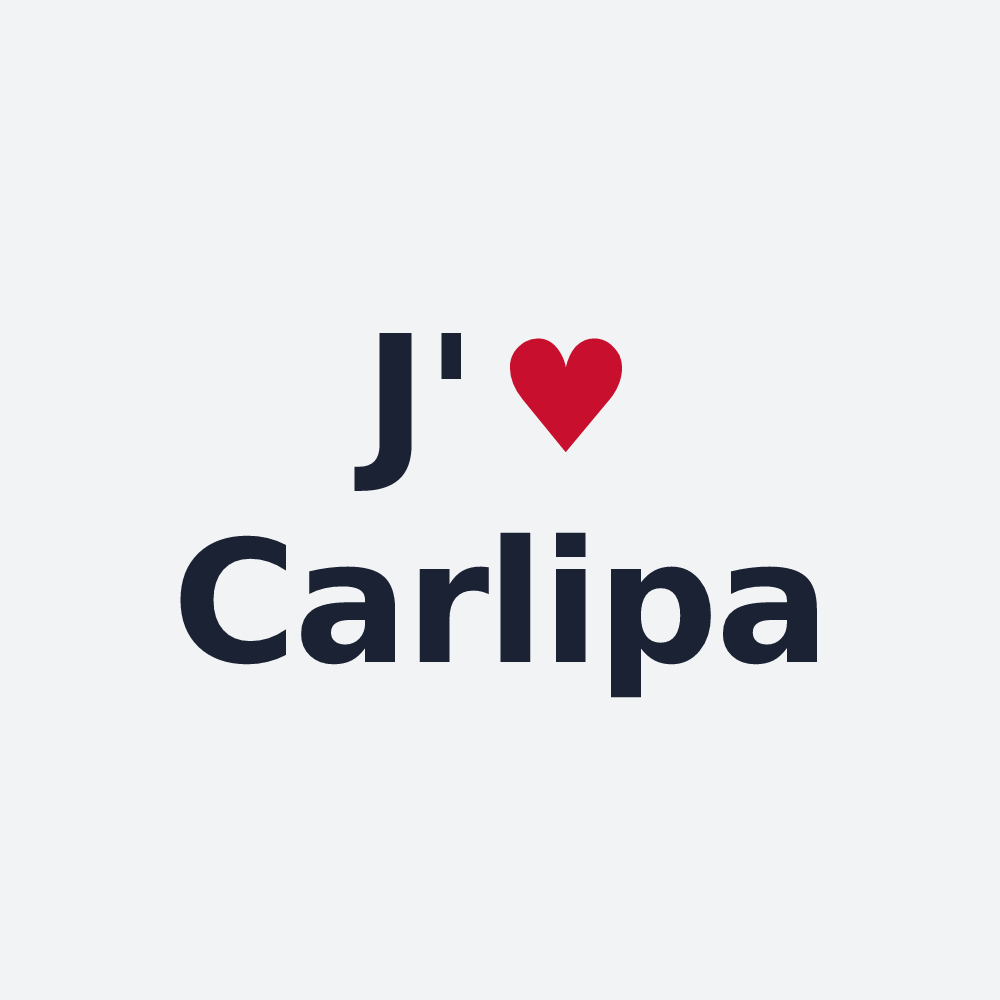 Poster personnalisé Carlipa — design J'aime Carlipa