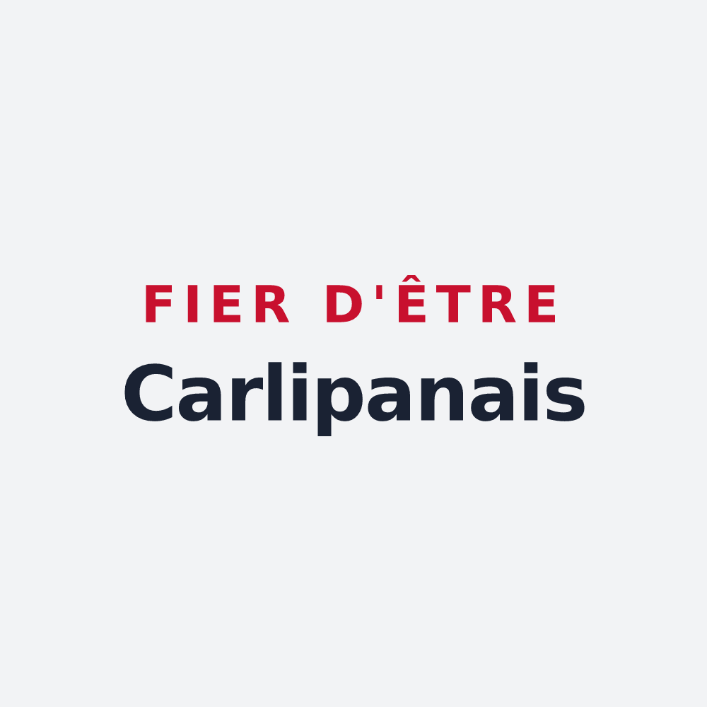 Poster « Fier d'être Carlipanais » — design pour Carlipa