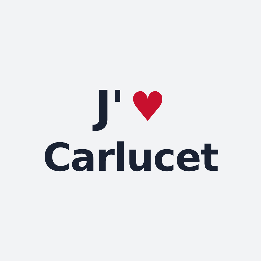 Poster personnalisé Carlucet — design J'aime Carlucet