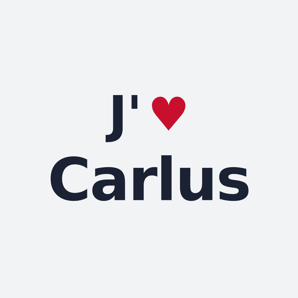 Poster personnalisé Carlus — design J'aime Carlus